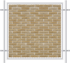 Brick Wall Printed Mesh Fence Screen-1014