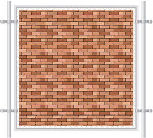 Brick Wall Printed Mesh Fence Screen-1016