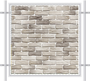 Brick Wall Printed Mesh Fence Screen-1019