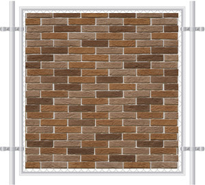Brick Wall Printed Mesh Fence Screen-1028
