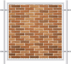 Brick Wall Printed Mesh Fence Screen-1031