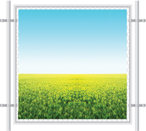 Green Grass Printed Mesh Fence Screen-2050