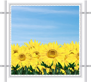 Field Flowers Printed Mesh Fence Screen 2060