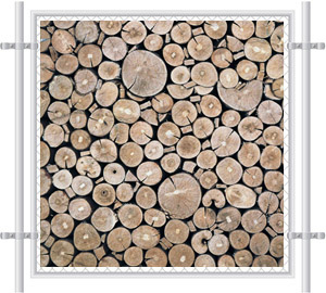 Wood Pre-Printed Fence Screen 2076