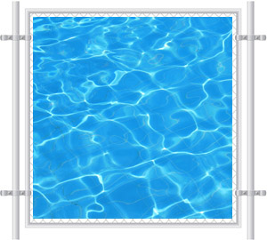 Blue Water Pre-Printed Fence Screen 3073