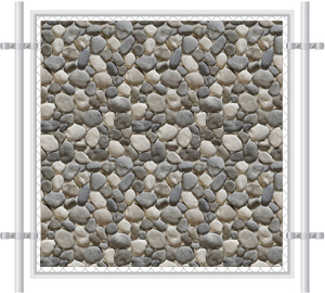 Stone Wall Printed Mesh Fence Screen-4030