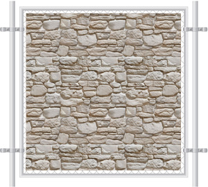 Stone Wall Printed Mesh Fence Screen-4031