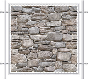 Stone Wall Printed Mesh Fence Screen-4036