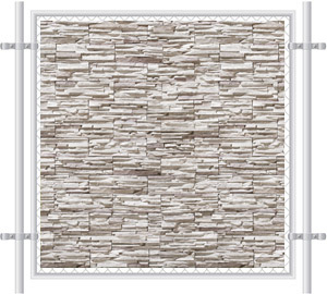 Stone Wall Printed Mesh Fence Screen-4038