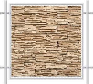 Stone Wall Printed Mesh Fence Screen-4039