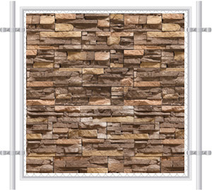 Stone Wall Printed Mesh Fence Screen-4040