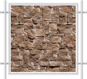 Stone Wall Printed Mesh Fence Screen-4045