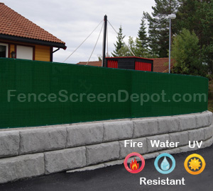 4'x10' Green Fence Tarp
 85% Blockage